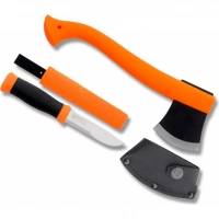 Набор Morakniv Outdoor Kit Orange, нож Morakniv 2000 нержавеющая сталь, цвет оранжевый + топор купить в Химках