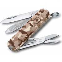 Нож перочинный Victorinox CLASSIC, сталь X55CrMo14, рукоять Cellidor®, песочный камуфляж купить в Химках