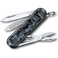 Нож перочинный Victorinox  Classic, сталь X55CrMo14, рукоять Cellidor®, синий камуфляж купить в Химках