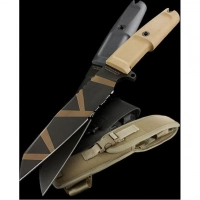 Нож с фиксированным клинком Extrema Ratio Task Desert Warfare 1/3 Serrated, сталь Bhler N690, рукоять прорезиненный форпрен купить в Химках