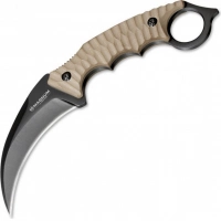 Нож с фиксированным клинком Magnum Spike Karambit — Boker 02SC028, сталь 440A EDP, рукоять стеклотекстолит G10, песочный купить в Химках