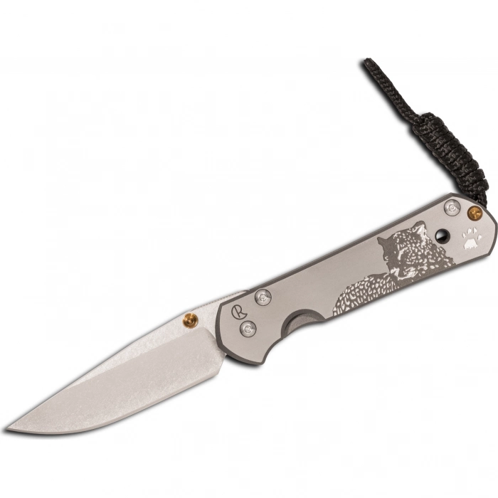 Нож складной Chris Reeve Large Sebenza 21, сталь CPM S35VN, рукоять титан с рисунком Leopard