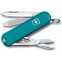 Нож Victorinox Classic SD Colors, Mountain Lake (0.6223.23G) бирюзовый, 7 функций 58мм купить в Химках