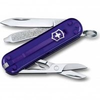 Нож Victorinox Classic SD Colors, Persian Indigo (0.6223.T29G) фиолетовый полупрозрачный, 7 функций 58мм купить в Химках