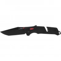 Полуавтоматический складной нож Trident Mk3 Black-Red Tanto, сталь D2, рукоять GRN купить в Химках