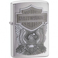 Зажигалка ZIPPO Harley-Davidson®, с покрытием Brushed Chrome, латунь/сталь, серебристая, 36x12x56 мм купить в Химках